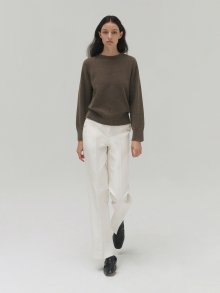 Logo cashmere pullover (brown)