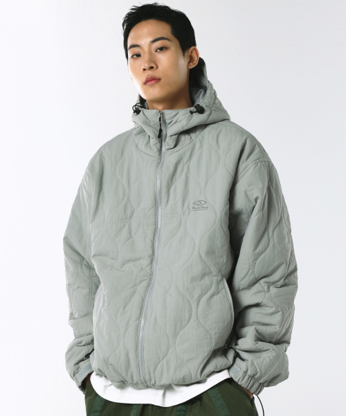 트래블() 스카우트 퀼티드 윈드 브레이커 그레이 상품 이미지