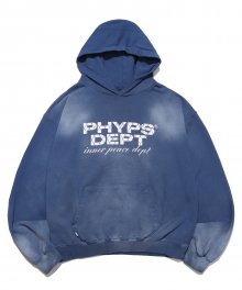 BARBED DEPT GRAPHIC DYED HOODIE BLUE