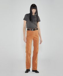 Cotton Velour Trousers (Brick Orange)
