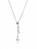 유니제이(UNI.J) Pearl Tie Line Silver Necklace In411 [Silver]
