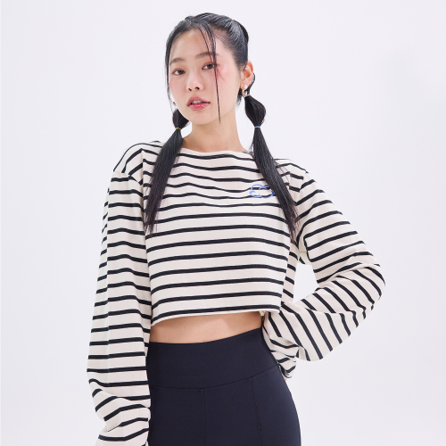 STRIPED CROPPED T-SHIRT BN4CL002