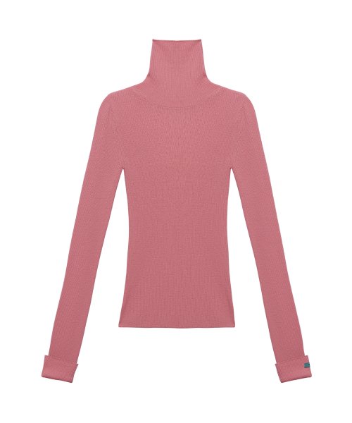 MUSINSA | INSTANTFUNK Cashmere Turtleneck Knit Sweater - Pink