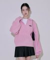 Collar Half Neck Knit [Pink]