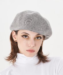 Wool Beret_Melange Gray