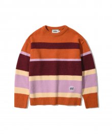 COLOR LAYERING MOHAIR BLEND SWEATER [ORANGE]