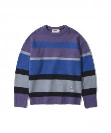 COLOR LAYERING MOHAIR BLEND SWEATER [PURPLE]