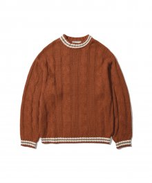 FIVETWO STAMP CABLE SWEATER [BRICK]