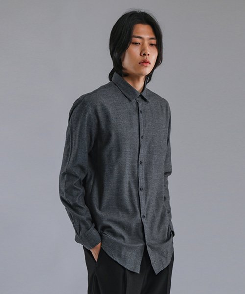 MUSINSA | AD HOC Men's Basic Shirt (DK-GREY)