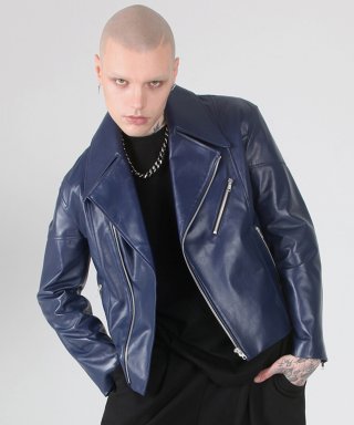 leather jacket - MUSINSA