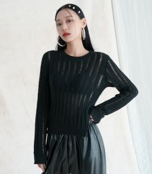 See-through Knitwear BLACK