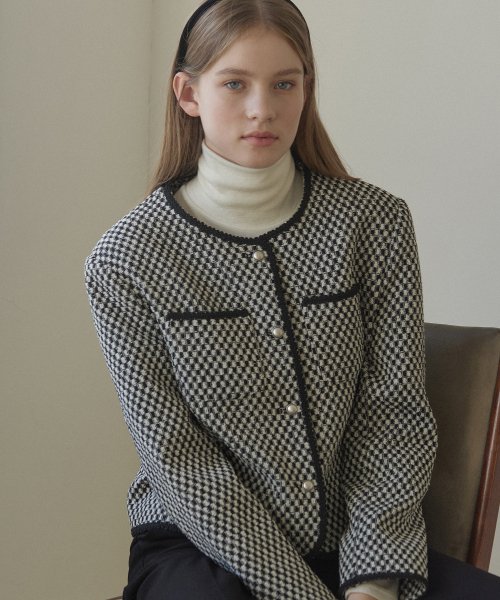 Atelier Tweed Crop куртка - Check