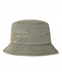 Overdyed E/T-Logo Bucket Hat Olive