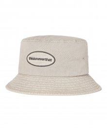 Overdyed E/T-Logo Bucket Hat Stone