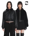 C REVERSIBLE FUR LEATHER JACKET_BLACK