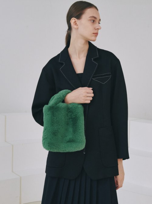 MUSINSA | ACOC Soft Fur Tote Bag_Green