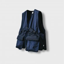 Flying Pocket Strap Vest - Navy