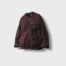 Utility Cargo Field Jacket - Burgundy