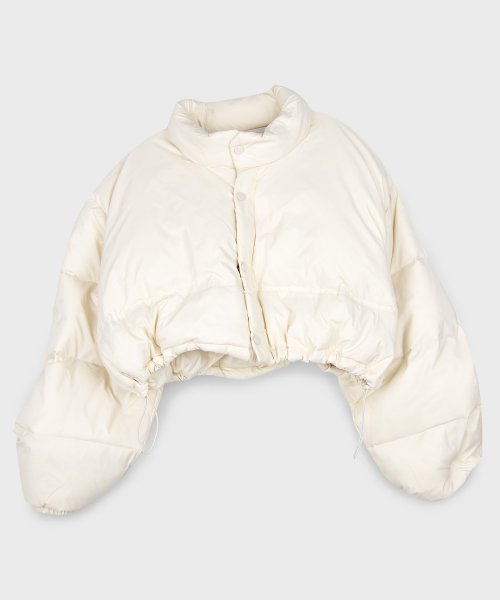 MUSINSA | PLACE STUDIO Down puffer short string overfit padded jumper ...