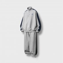 Two-Tone Sweat Set up - Melange Grey