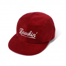 KNOCKIN LOGO 4PANEL CORDUROY CAP RED