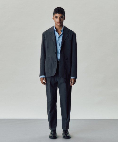 Зауженные брюки с защипом и ремнем 22F/W (Charcoal)