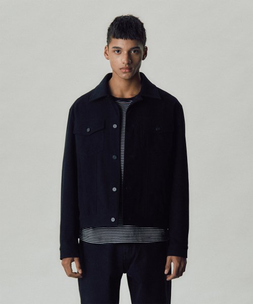 Замшевый куртка-тракер 22F/W (Black)