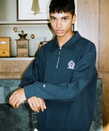 [GOLF] POLO ZIP SWEATSHIRT NAVY