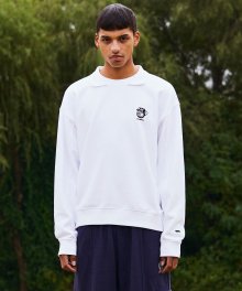 [GOLF] POLO NECK SWEATSHIRT OFF WHITE