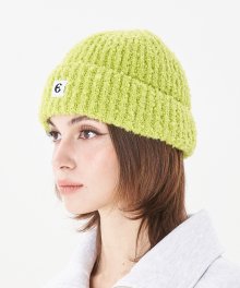 Wool Mix  Fleece Boucle Beanie_Lime