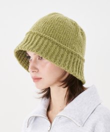 Wool Knit Bucket Hat_Khaki