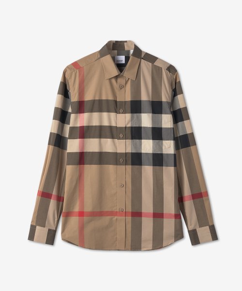 Checkered burberry sales shirt