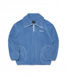 FLEECE HIGH NECK ZIP-UP BLUE