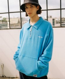 FLEECE HALF ZIP-UP BLUE