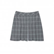 All Over Check Pleats Skirt_Grey
