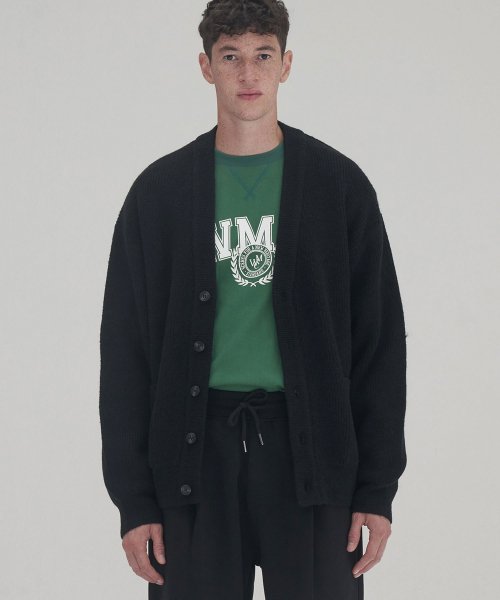 bulky woolcardigan_BLACK