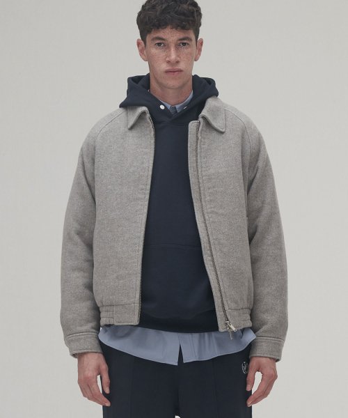 LESS шерсть blouson_BEIGE