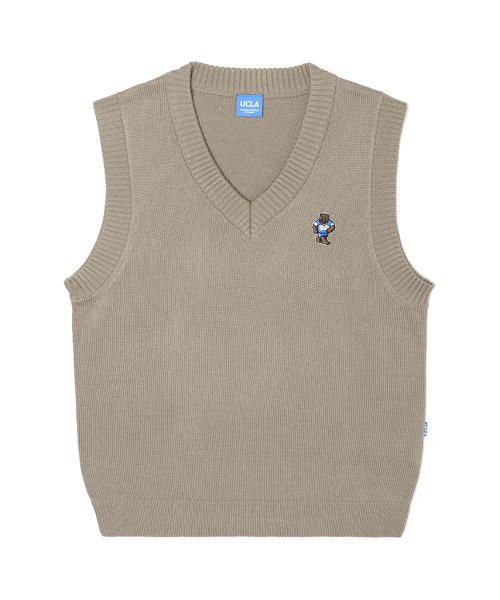 Вязаный жилет Bruins с нашивкой BEIGE (UY9VE01_25)