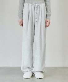 BANDING FLEECE PANTS (light grey)