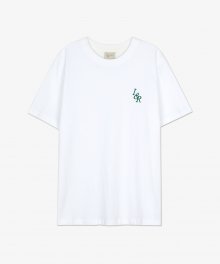 [Tennis Club] Signature Logo Half-Sleeve T-shirt  [White]