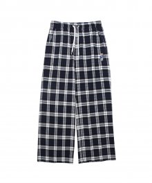 WOMENS FLANNEL CHECK EASY PANTS IVORY
