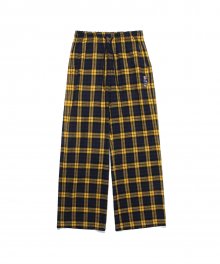 WOMENS FLANNEL CHECK EASY PANTS YELLOW