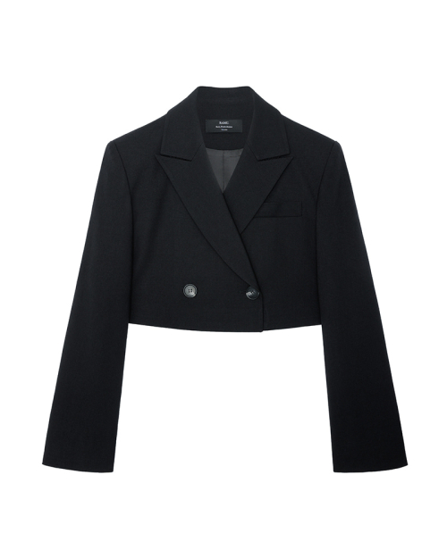 Короткий двубортный шерстяной жакет Colin Black COLIN38BK