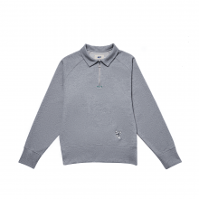 NIBBLE HALF ZIP UP SWEATSHIRT (GREY)