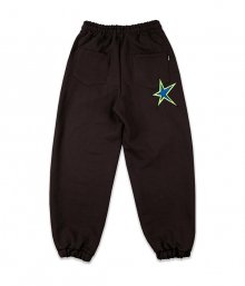 STAR WIDE JOGGER PANTS_BROWN
