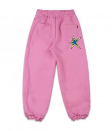 STAR WIDE JOGGER PANTS_PINK