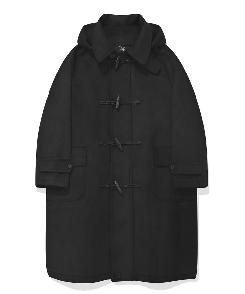 Black wool sales duffle coat