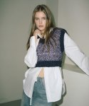 에트몽(ETMON) Color Blend Crop Knit Vest  Lavender