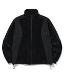 맥앤칩스(MCNCHIPS) Two tone velour jacket (black)