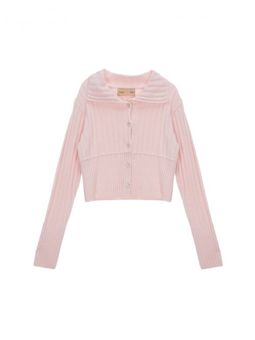 MUSINSA | MATIN KIM SEMI CROP KNIT CARDIGAN IN PINK